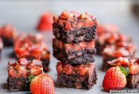 Luscious Gluten-Free Strawberry Brownies, Crowned with Chocolate
