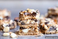 Decadent Dark Chocolate Macadamia Nut Bars Gluten Free Vegan