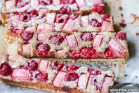 Wholesome Gluten-Free Raspberry Rhubarb Almond Squares