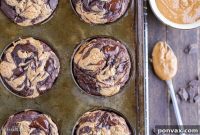 Gluten Free Naturally Sweetened Chocolate Peanut Butter Banana Muffins