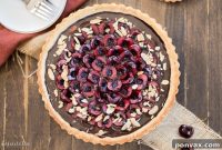 Clean Eating Chocolate Cherry Tart with Almond Crust
