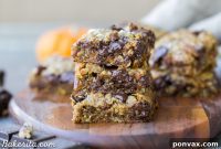 Spiced Pumpkin Scotchie Bars with Chocolate and Pecans