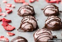 No Bake Vegan Chocolate Covered Strawberry Macaroons