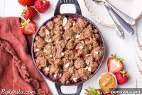 Healthy Indulgence Strawberry Crisp with Almond Butter Crumble