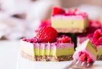 Velvety Vegan Raspberry Matcha Squares