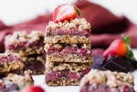 Decadent Gluten-Free Vegan Chocolate Strawberry Oat Bars