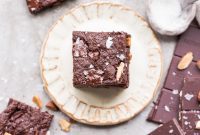 Gluten Free Paleo Vegan Salted Almond Brownies