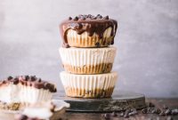 Plant-Based No-Bake Chocolate Chip Cookie Dough Cheesecakes