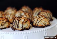 Decadent Black Bottom Coconut Macaroons
