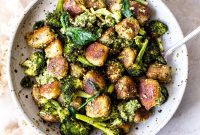 Pillowy Vegan Cauliflower Gnocchi with Fresh Pesto