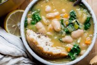 Hearty Vegan Kale and White Bean Soup