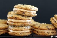 Decadent Peanut Butter Oat Chocolate Chip Cookie Stacks