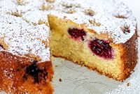 Golden Cornmeal Blackberry Cake