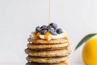 Fluffy Lemon Poppy Seed Pancakes Gluten-Free and Vegan
