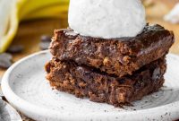 Fudgy Flourless Vegan Banana Brownies