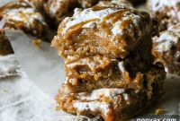 Spiced Pumpkin Caramel Fluff Bars