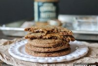 Pillowy Ginger Spice Cookies with a Gooey Cookie Butter Core