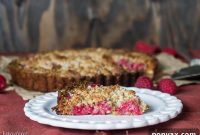 Paleo Gluten Free Vegan Raspberry Coconut Crumble Tart