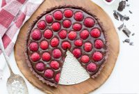 Silky Vegan No-Bake Raspberry Chocolate Tart