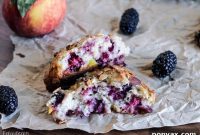 Summer Peach and Blackberry Scones