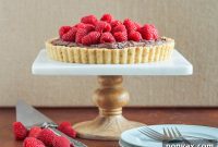 Raspberry Kissed Chocolate Ganache Tart