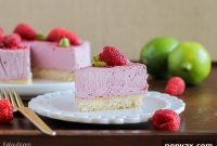 Creamy Vegan Raspberry Lime Cheesecake with a Coconutty Base