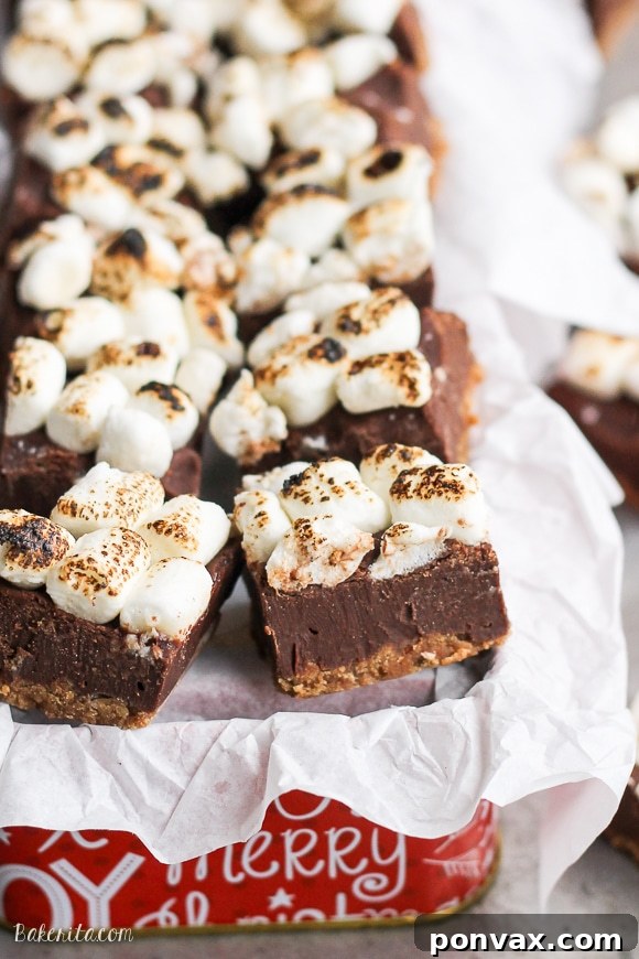 Campfire S'mores Fudge 3 This S'mores Fudge only takes 15 minutes and six ingredients to prep - no baking required! This quick and easy fudge recipe is a no-mess way to enjoy s'mores.