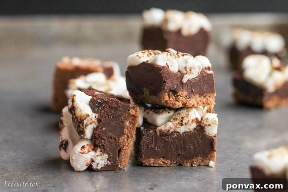 Campfire S'mores Fudge 4 This S'mores Fudge only takes 15 minutes and six ingredients to prep - no baking required! This quick and easy fudge recipe is a no-mess way to enjoy s'mores.