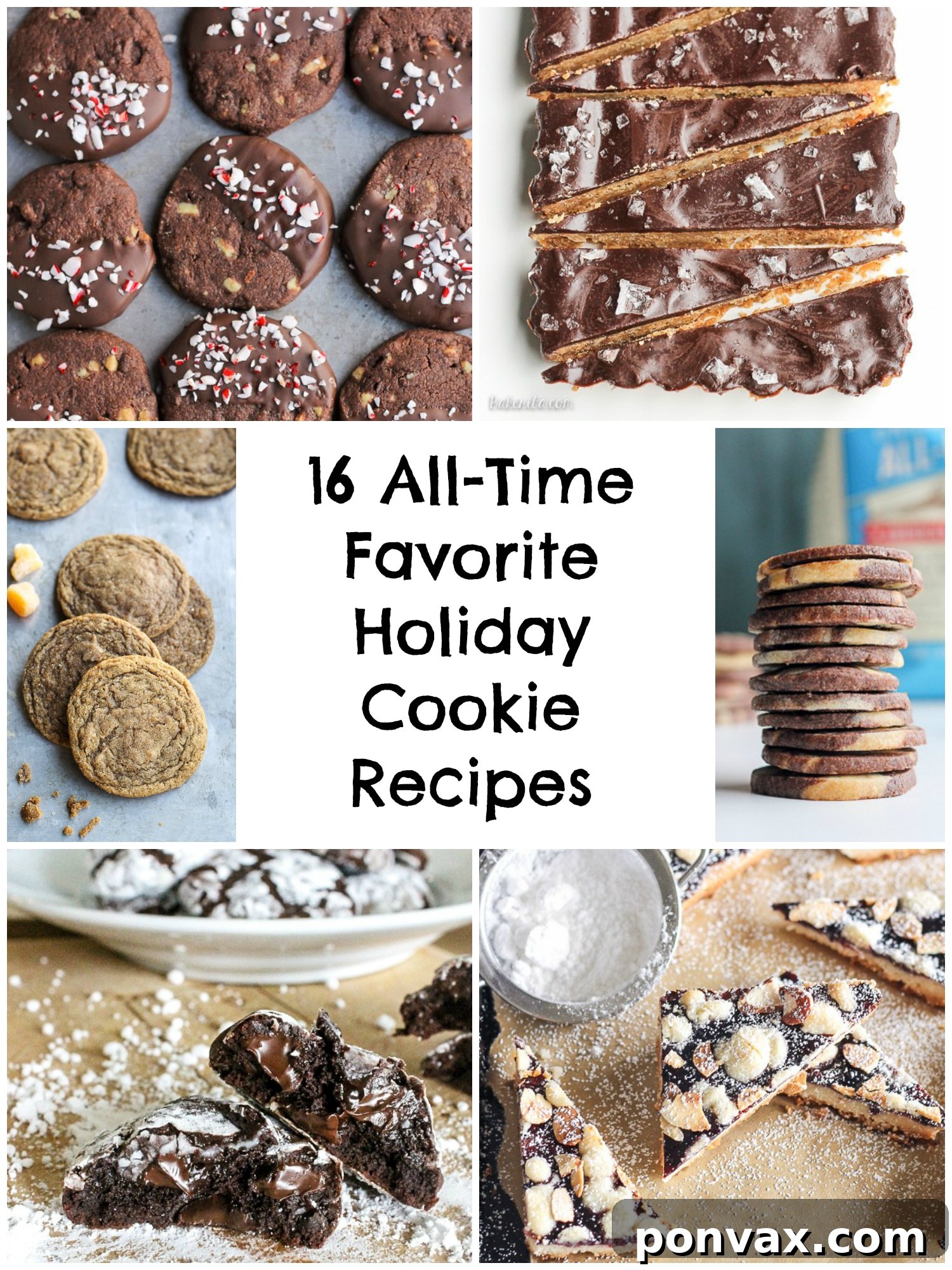 16 Beloved Holiday Cookie Classics 2 A festive platter showcasing 16 diverse holiday cookie recipes, perfect for Christmas baking