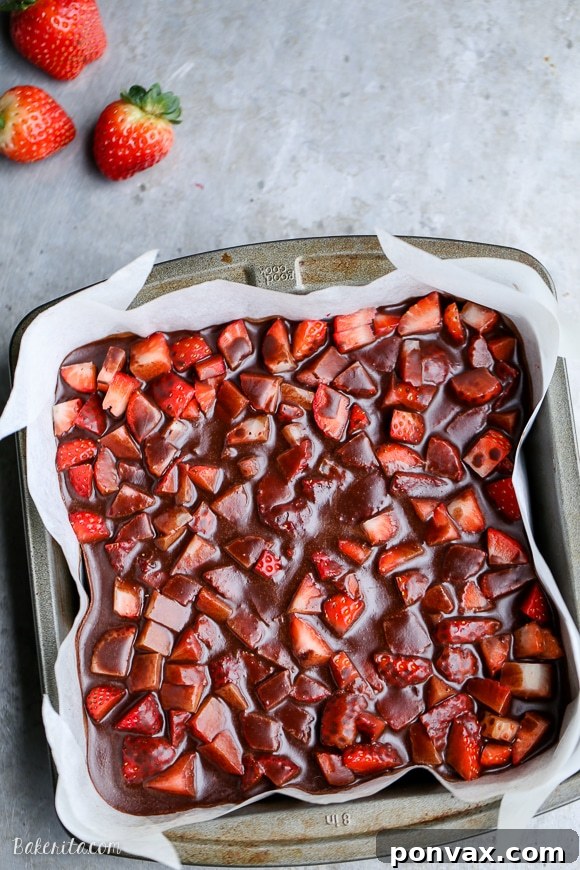 Luscious Gluten-Free Strawberry Brownies, Crowned with Chocolate 2 These Paleo Chocolate-Covered Strawberry Brownies are a swoon-worthy and surprisingly guilt-free treat. You won't believe how delicious this paleo brownie recipe is!