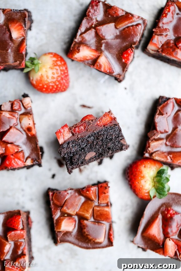 Luscious Gluten-Free Strawberry Brownies, Crowned with Chocolate 4 These Paleo Chocolate-Covered Strawberry Brownies are a swoon-worthy and surprisingly guilt-free treat. You won't believe how delicious this paleo brownie recipe is!