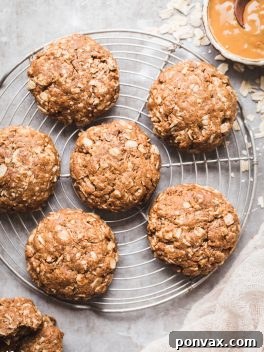 These Peanut Butter Oatmeal Cookies are incredibly soft and loaded with peanut butter flavor. They're vegan, refined sugar-free, and gluten-free. This simple recipe will become a quick favorite for any peanut butter fans.