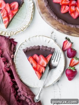 Gluten-Free Vegan Strawberry Chocolate Tart