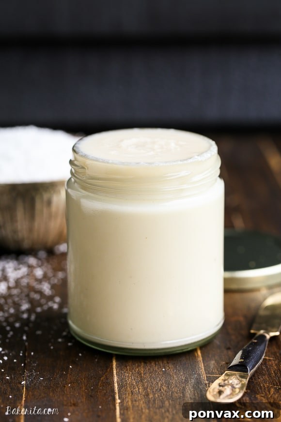 Homemade Coconut Butter has just one ingredient: coconut! It's easy to make at home in a food processor or high-powered blender and can be used in TONS of ways - it's great as a spread on it's own and can also be used in many different recipes.