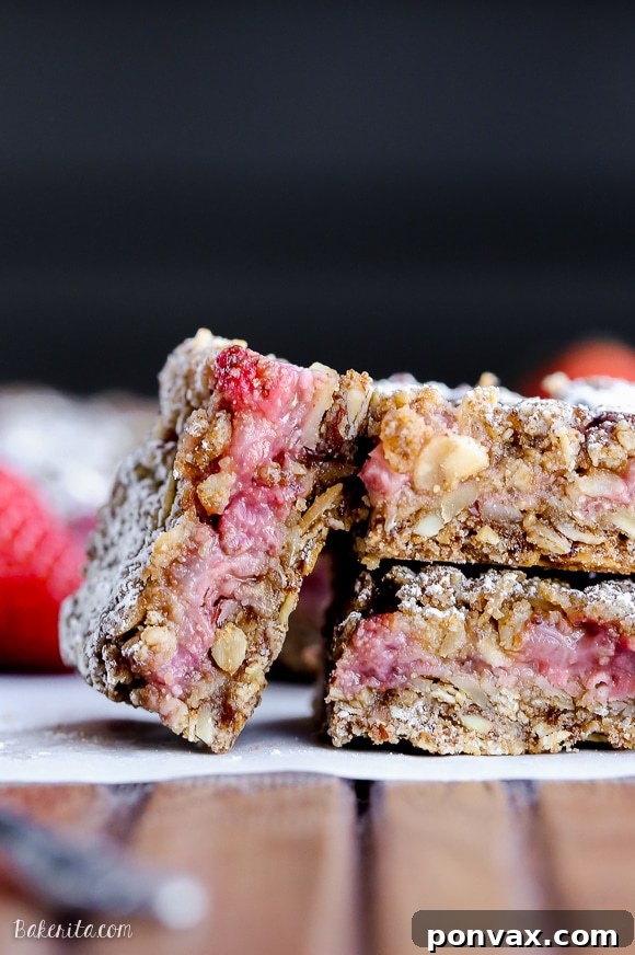 The simple, wholesome ingredients in these gluten-free and vegan strawberry bars create a hearty crust and a delicious crumble topping.