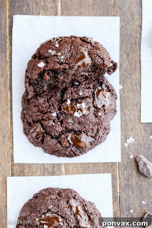 Even your most intense chocolate craving doesn't stand a chance against these Paleo Double Chocolate Cookies! These super chocolatey cookies are gluten free and refined sugar free.