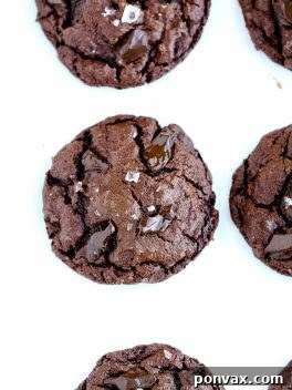 These flourless Chocolate Brownie Cookies are incredibly fudgy and super chocolatey - they're like a brownie in cookie form! These cookies are naturally gluten-free.
