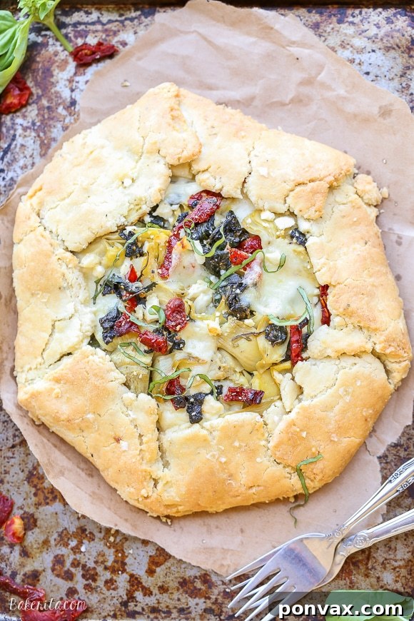 Gluten Free Grain Free Mediterranean Spinach Artichoke Galette 2 Flaky Gluten-Free Spinach Artichoke Mediterranean Galette