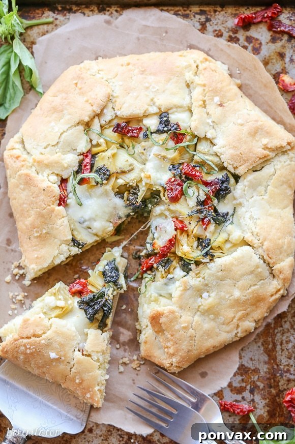 Gluten Free Grain Free Mediterranean Spinach Artichoke Galette 6 Delicious Spinach and Artichoke Galette with Fresh Basil