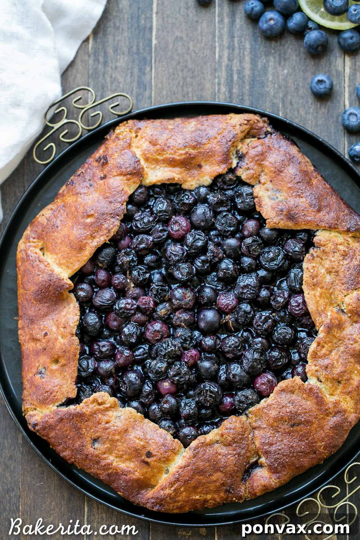 This Blueberry Galette is a delicious dessert that's easier to make than a pie, with the same fruity filling and super flaky crust. This healthier dessert is gluten free, Paleo-friendly, and refined sugar free.