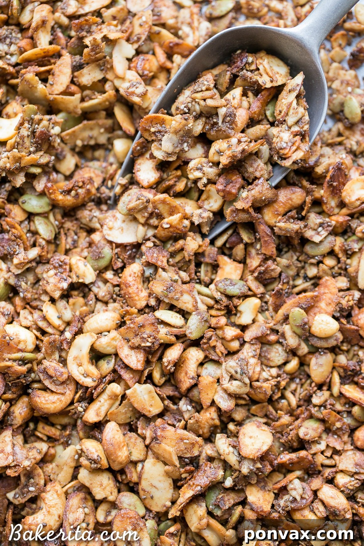 Wholesome Banana Almond Grain Free Granola 3 This Banana Almond Butter Grain Free Granola is a crunchy + filling snack, made without any grains or refined sugars! It makes the perfect yogurt or smoothie bowl topping, or just grab a handful to hold you over until your next meal.