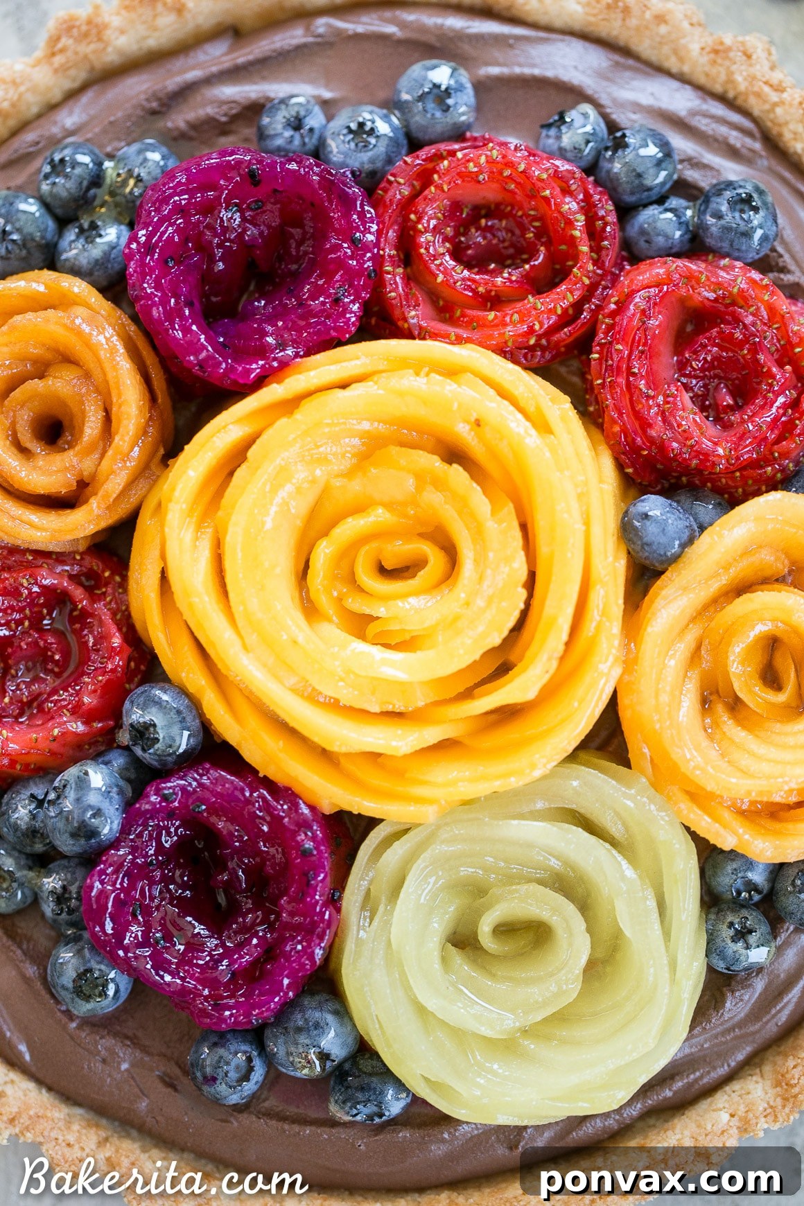 Close-up of the beautifully baked Coconut Crust for the Vegan Chocolate Mousse Tart, showing its golden texture and perfectly formed edge, ready to be filled.