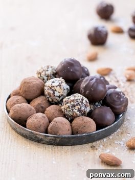 Sea Salt Almond Chocolate Delights 7 Salted Almond Chocolate Truffles