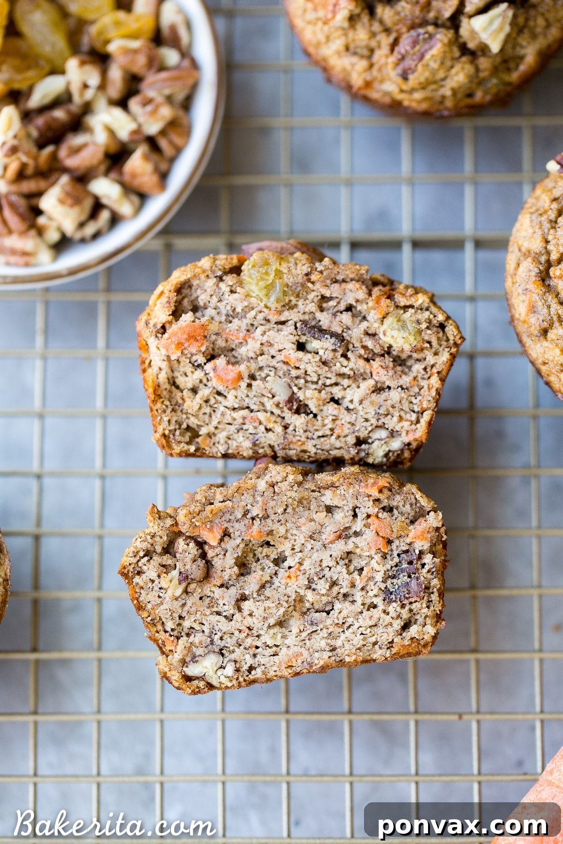 Wholesome Paleo Morning Glory Muffins 2 Delicious Paleo Morning Glory Muffins loaded with bananas, shredded carrots, toasted walnuts, and golden raisins. These easy muffins have NO added sugar, sweetened entirely with ripe bananas. Perfect for a quick, healthy breakfast or on-the-go snack.