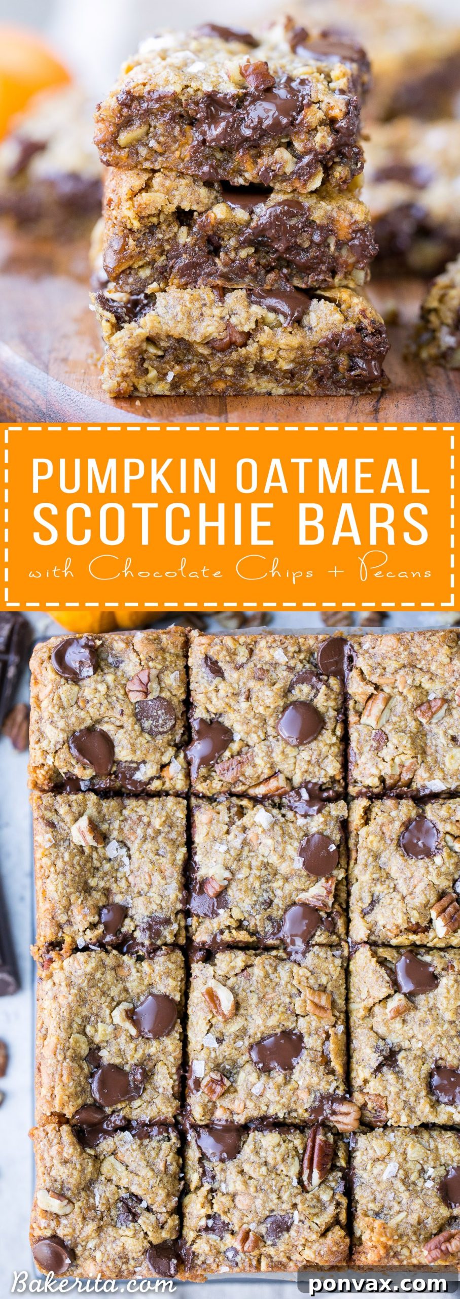 A final close-up of the delicious Pumpkin Oatmeal Scotchie Bars, highlighting their soft texture and rich inclusions, ready to be enjoyed.