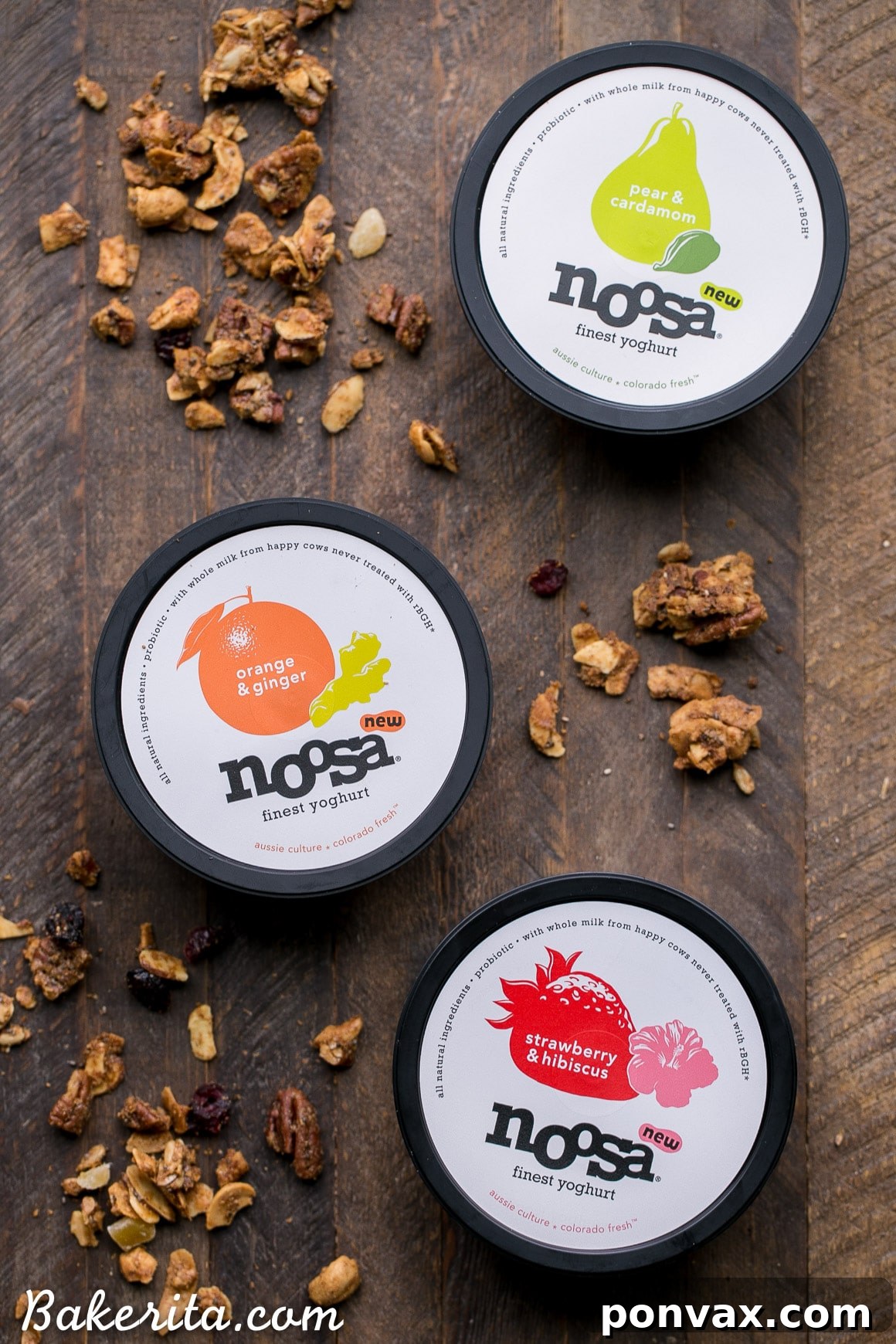 Paleo Vegan Grain-Free Orange Ginger Granola 5 A close-up shot of the orange ginger grain-free granola on a baking sheet, golden brown and clustered.