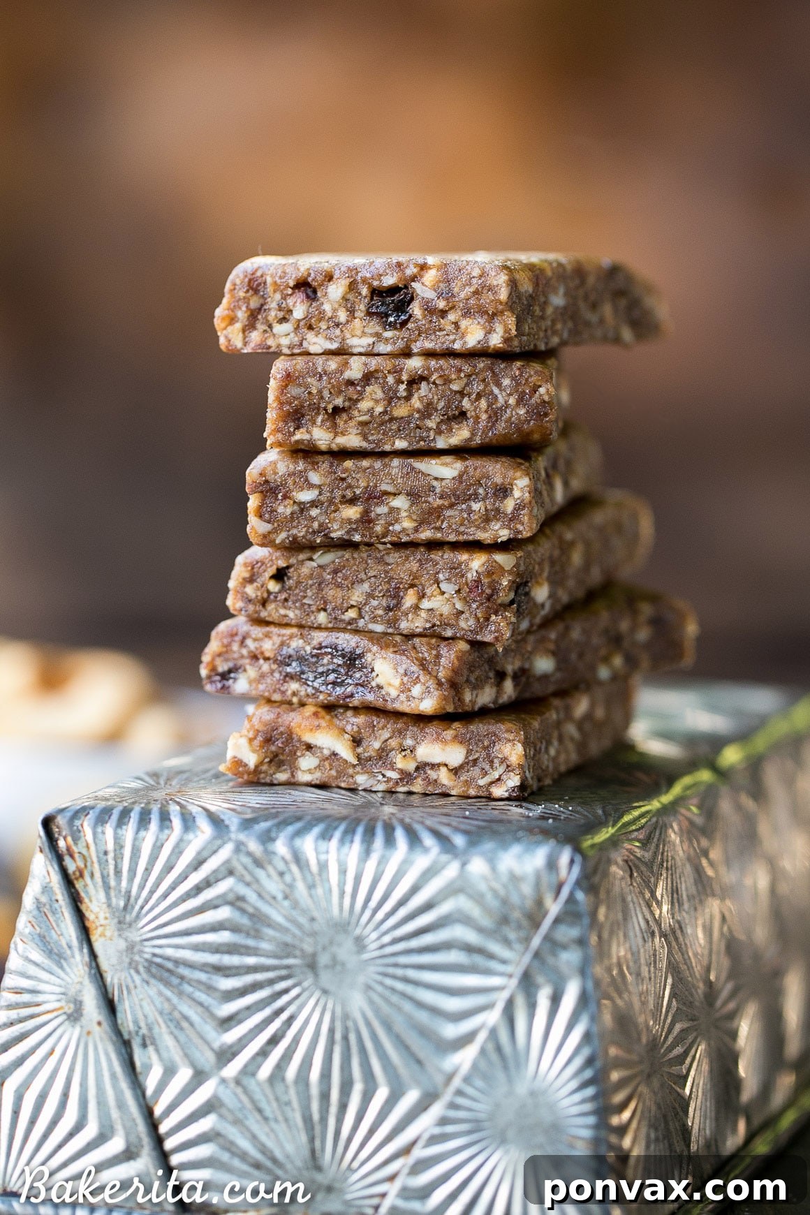 Homemade Apple Pie Larabars, a healthy, no-bake, gluten-free, Paleo, vegan, and Whole30-friendly snack option.