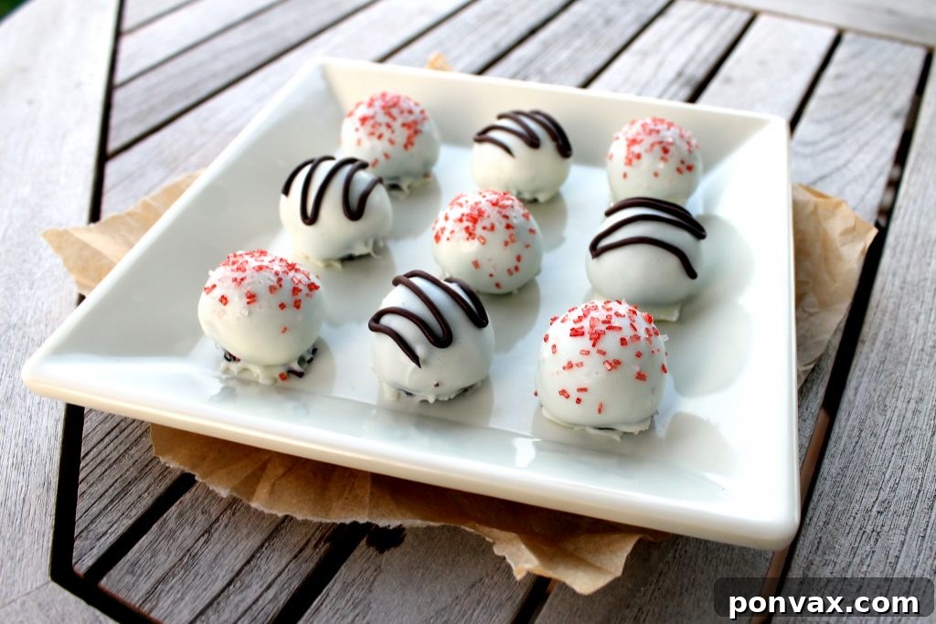 Easy 3-Ingredient Chocolate Peppermint Truffles Recipe Delicious and easy 3-ingredient Chocolate Peppermint Truffles for the holidays