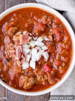 This Paleo Chili is a bean-free, Whole30-approved take on my award winning best chili recipe! It’s a hearty, flavorful chili made with ground beef, sausage, bacon and a wonderful blend of spices.