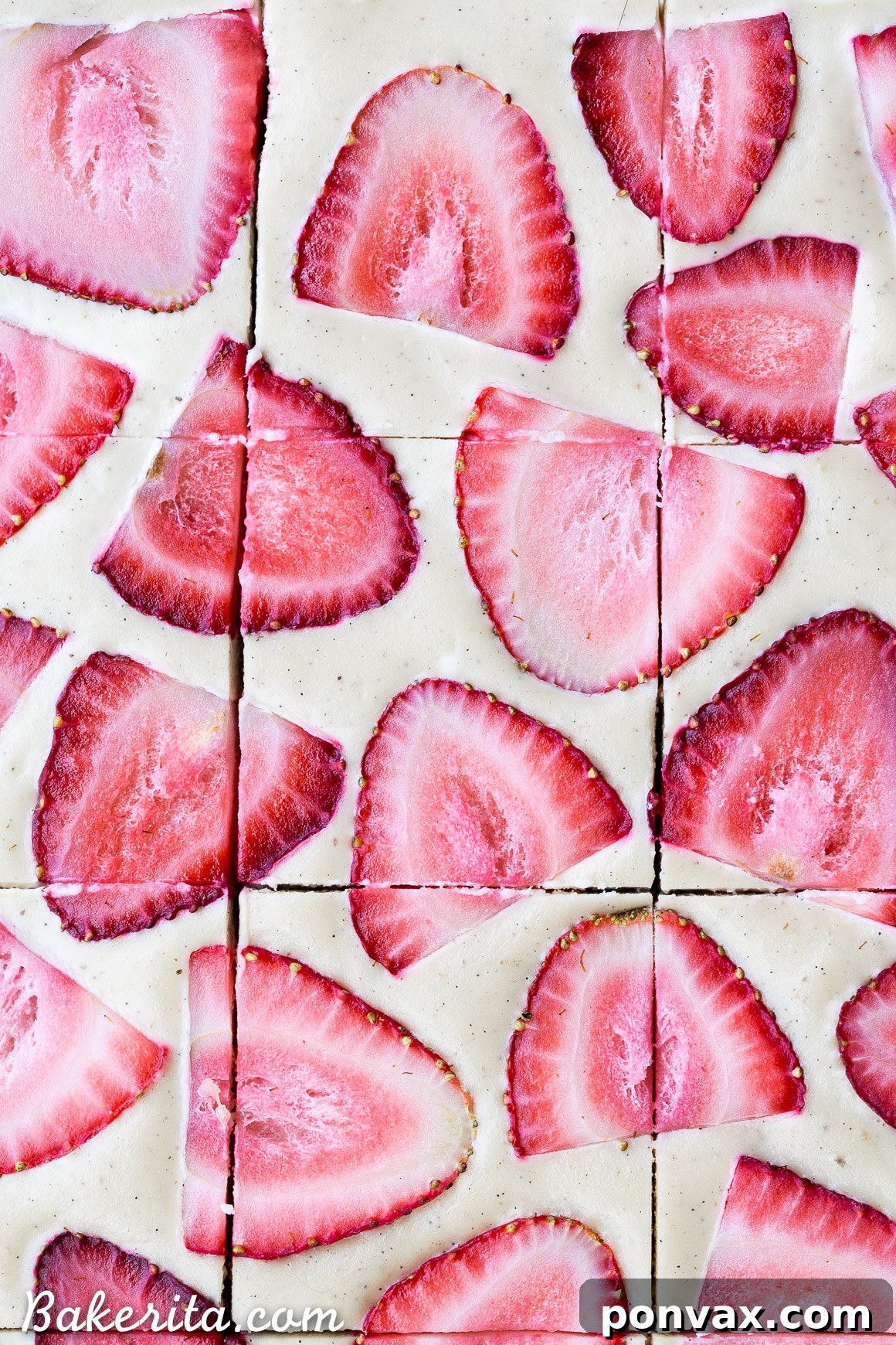 Deliciously creamy No-Bake Vegan Strawberry Shortcake Bars, a perfect gluten-free and dairy-free treat with a nutty crust and fresh strawberry topping.